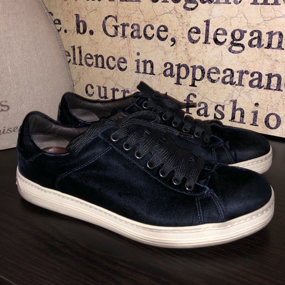Tom Ford Shoes - Tom Ford Sneakers (Navy Blue Velvet)